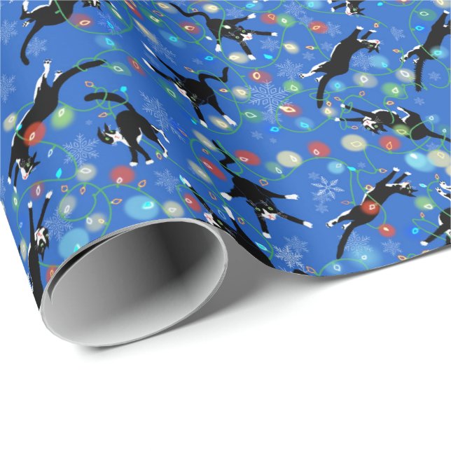 Papier Cadeau Fantaisie chats Tangle dans la poche d'enveloppeme (Coin rond)