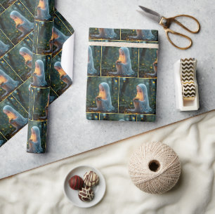 Papier Cadeau Fantôme avec un gâteau d'anniversaire