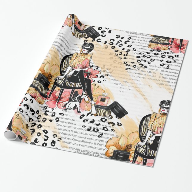 Papier Cadeau Fashion girly (Déroulé)