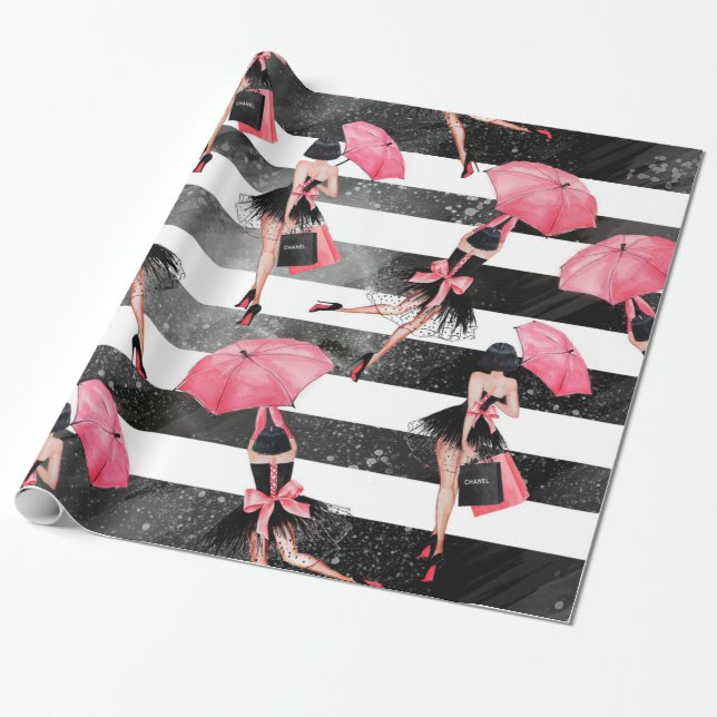 Papier Cadeau Fashion girly (Déroulé)