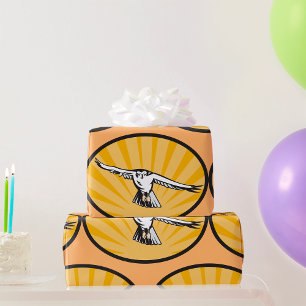 Papier Cadeau Faucon Élégant Oiseau de Proie Audacieux