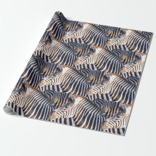 Papier Cadeau Faune africaine de zèbre