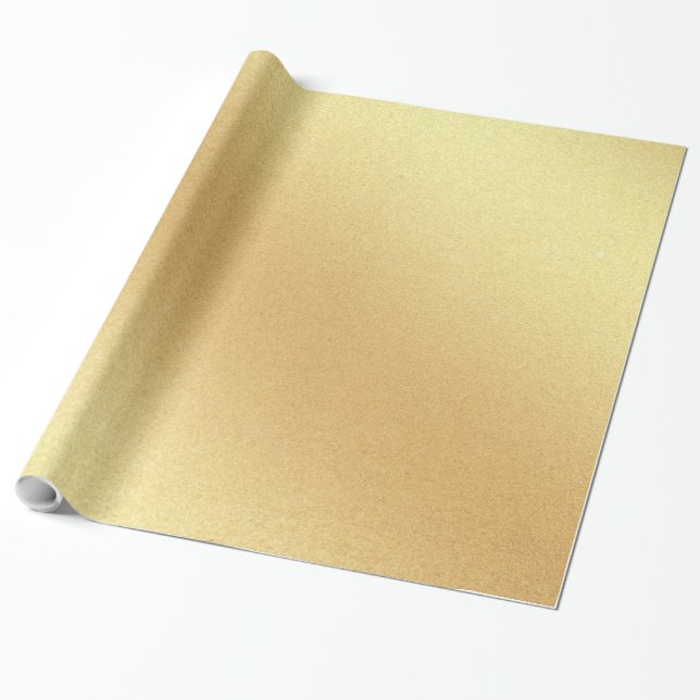 Papier Cadeau Faux Gold Parties scintillant Élégante moderne Gol (Déroulé)