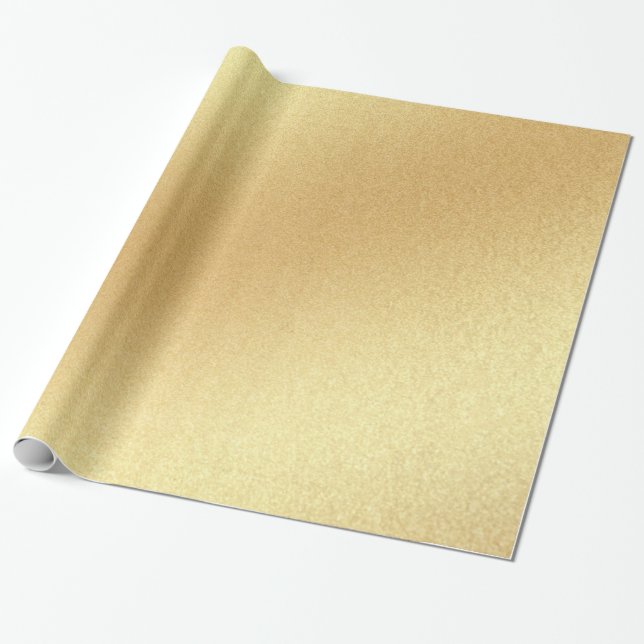 Papier Cadeau Faux Gold Parties scintillant Moderne Golden Elega (Déroulé)