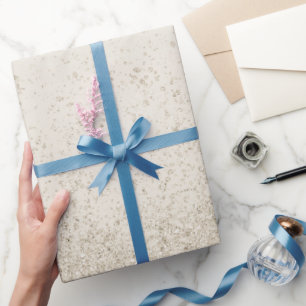 Papier Cadeau Faux Pailleté Brun Clair
