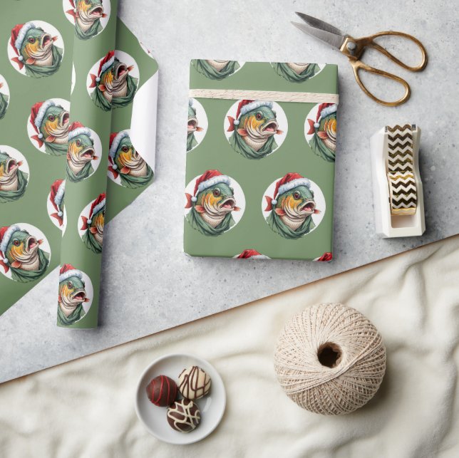 Papier Cadeau Favoris de Noël animal amusant - Carpe 1 (Artisanat)