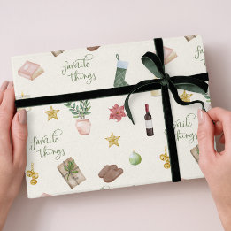Papier Cadeau Favoris de Noël de Noël