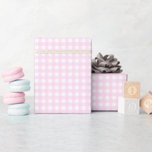 Papier Cadeau Faye et Lauren Pastel Pink En vichy