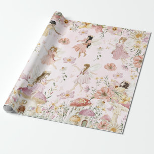 Papier Cadeau Fées de mûre de Whimsical Fleur sauvage Garden Mea