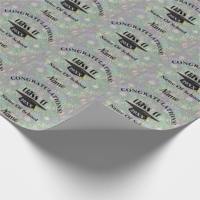 Papier Cadeau Félicitations au Casquette Tassel Personnalisé (Coin)