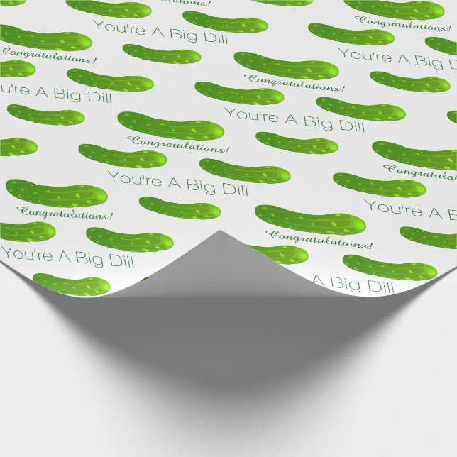Papier Cadeau Félicitations au pinceau humoristique Papier d'env (Coin)