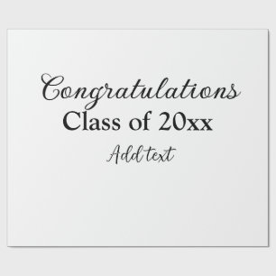 Papier Cadeau Félicitations de graduation simples clas d'ajout m