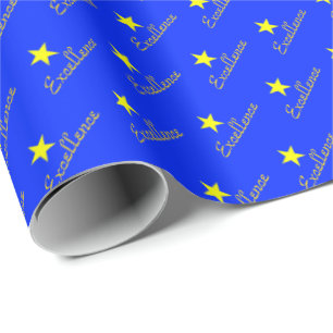 Papier Cadeau Félicitations Excellence Star