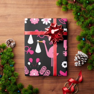 Papier Cadeau Félicitations Stalk Delivery Twin Girls