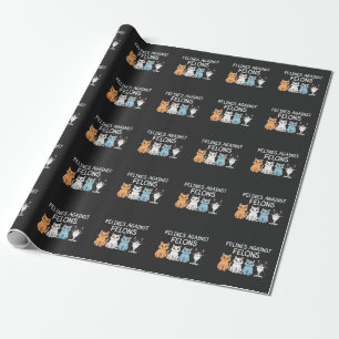 Papier Cadeau Felines contre les criminels Trump Harris Election
