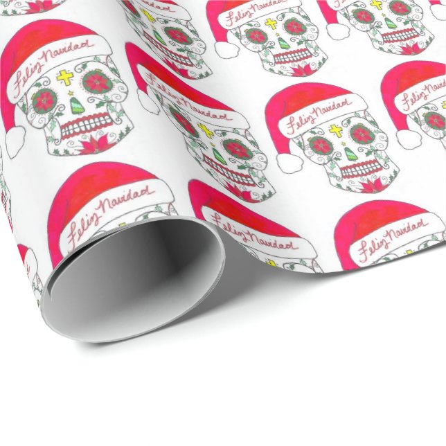 Papier Cadeau Feliz Navidad (Coin rond)