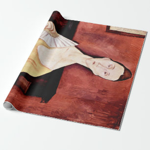 Papier Cadeau Femme avec ventilateur, Modigliani