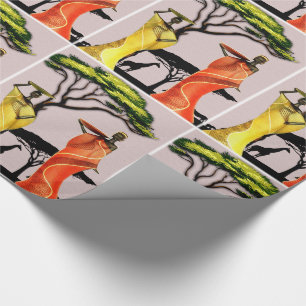 Papier Cadeau Femme dans le jardin