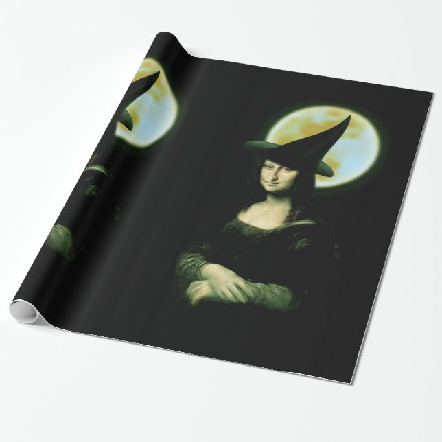 Papier Cadeau Femme de cuisine Mona Lisa Halloween (Déroulé)