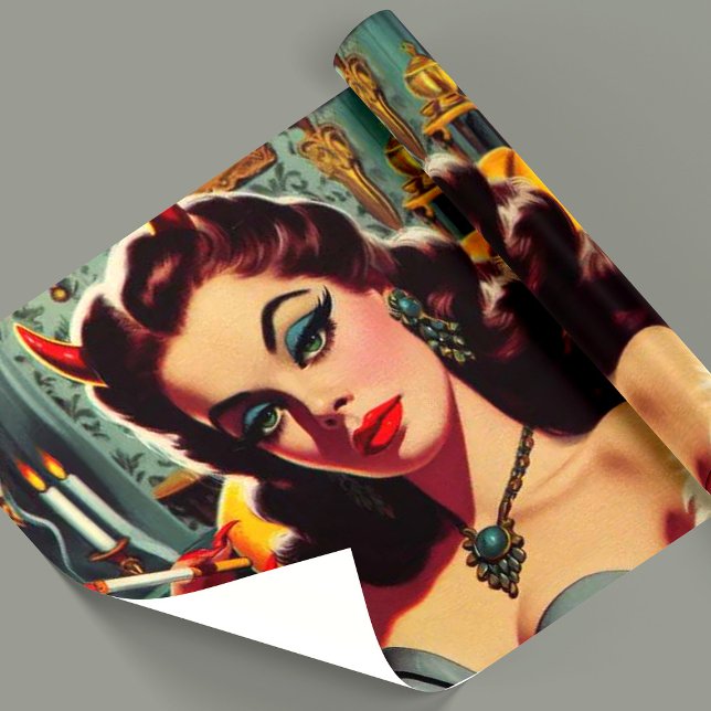 Papier Cadeau Femme du diable vintage (Créateur téléchargé)