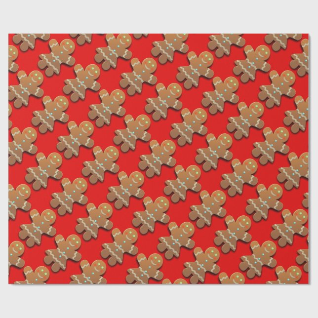 Papier Cadeau Femme en pain d'épices Motif décoratif (Plat)