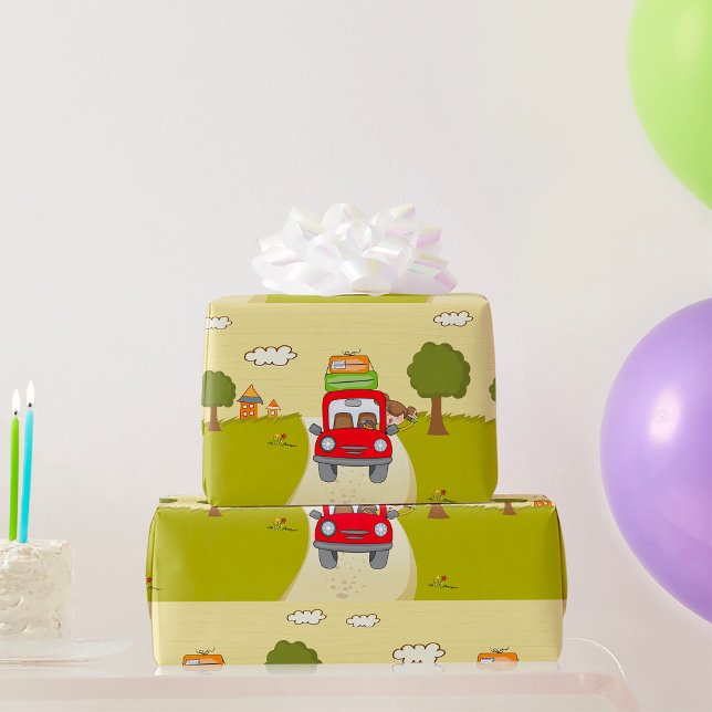 Papier Cadeau Femme En Voiture (Créateur téléchargé)