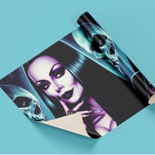 Papier Cadeau Femme gothique vintage