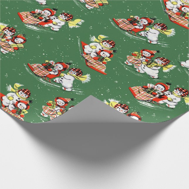 Papier Cadeau Femme moderne de neige de bonhomme de neige de (Coin)