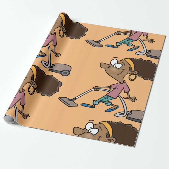 Papier Cadeau Femme qui accumule (Déroulé)