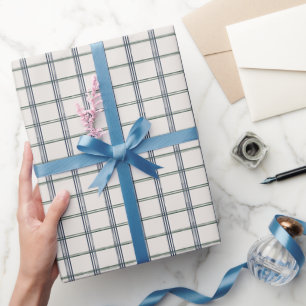 Papier Cadeau Fenêtre minimaliste bleue et verte