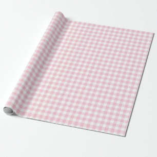 Papier Cadeau Ferme À damiers rose En vichy