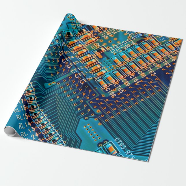 Papier Cadeau Fermeture de la carte de circuits électroniques. o (Déroulé)