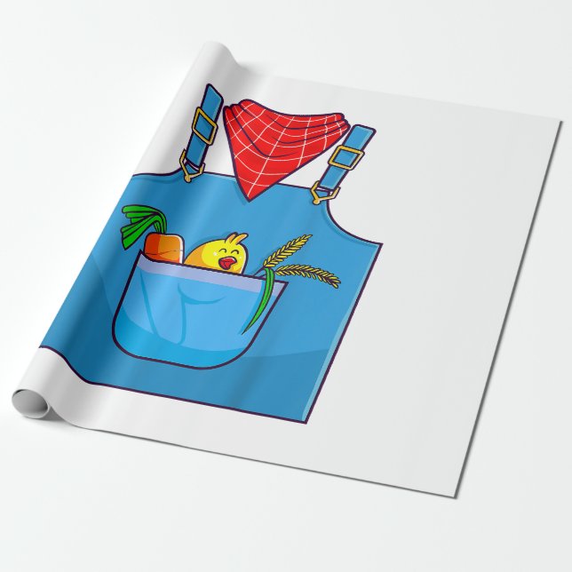 Papier Cadeau Fermier Simple Cute Farm (Déroulé)