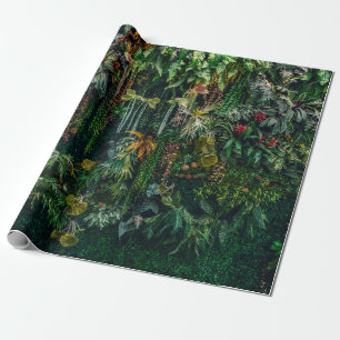 Papier Cadeau ferronnerie et plante décorent sur mur