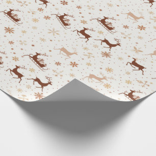 Papier Cadeau Festif Reindeer/Sleigh Noël