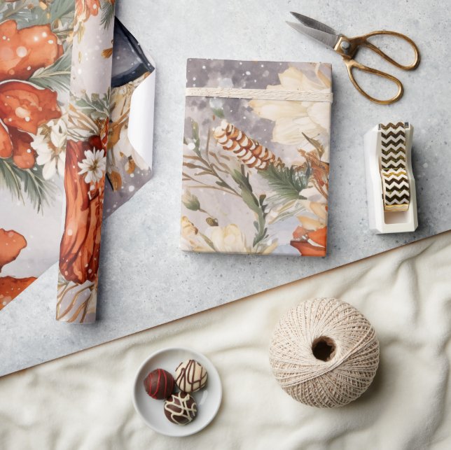 Papier Cadeau Festif Vintage Snowman & Festivals de Noël (Artisanat)