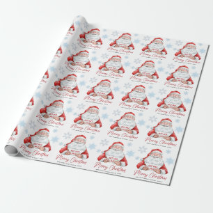 Papier Cadeau Festin Funny Père Noël