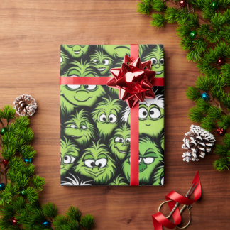 Papier Cadeau Festin Wrap Wonderland 'Monstre de Noël Vert'