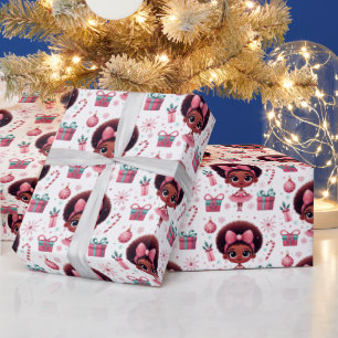 Papier Cadeau Festit mignonne afro-américain Ballerina Noël