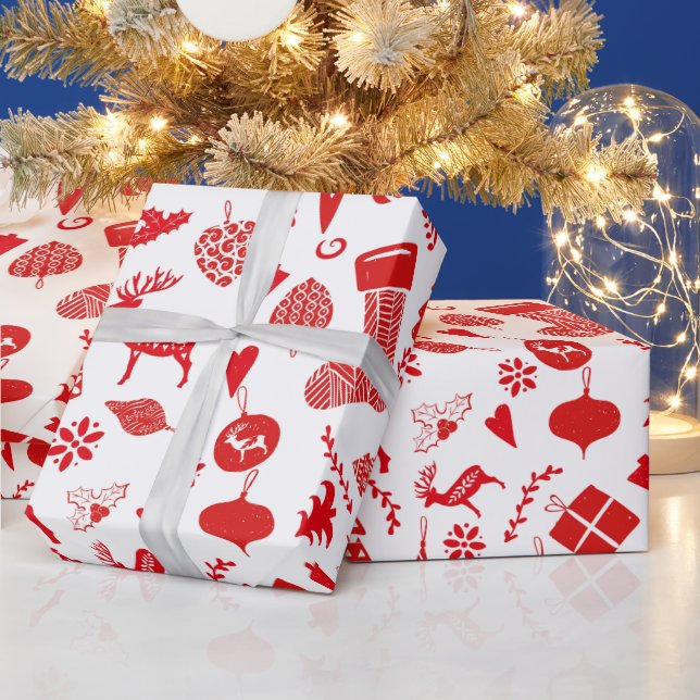 Papier Cadeau Festival de Noël scandinave (Vacances)