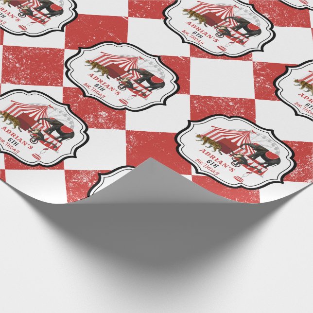 Papier Cadeau Festival du Carnaval de cirque Thème Grand Top Ann (Coin)