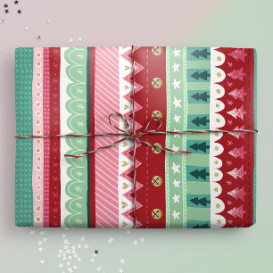 Papier Cadeau Festivale Stripes Noël aux elfes