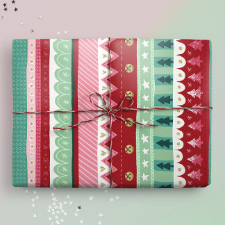 Papier Cadeau Festivale Stripes Noël aux elfes
