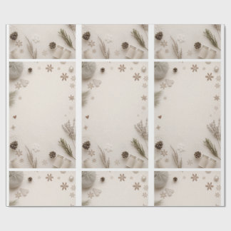 Papier Cadeau Festive Christmas Holiday Gift Wrap