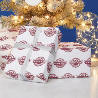 Papier Cadeau Festive Christmas North pole air mail