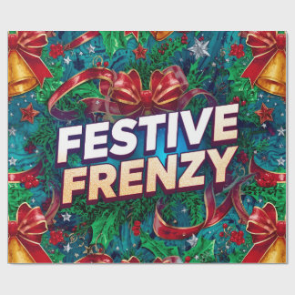 Papier Cadeau Festive Française Maximaliste