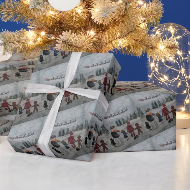 Papier Cadeau Festive Friends Painting by Alfred Fox (Vacances)