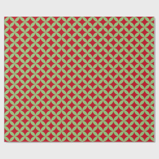 Papier Cadeau Festive Green & Red Christmas Wrapping Paper