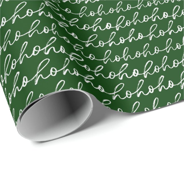 Papier Cadeau Festive Ho Ho Ho Christmas Wrapper Papier (Coin rond)