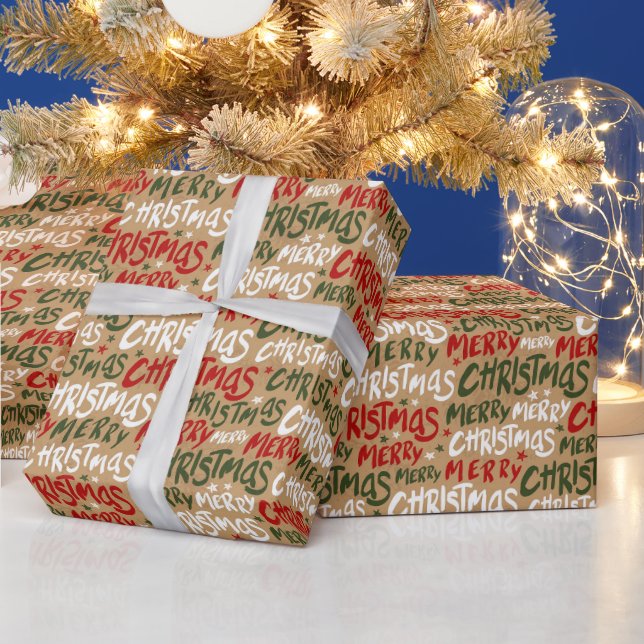 Papier Cadeau Festive Joyeux Noël (Vacances)